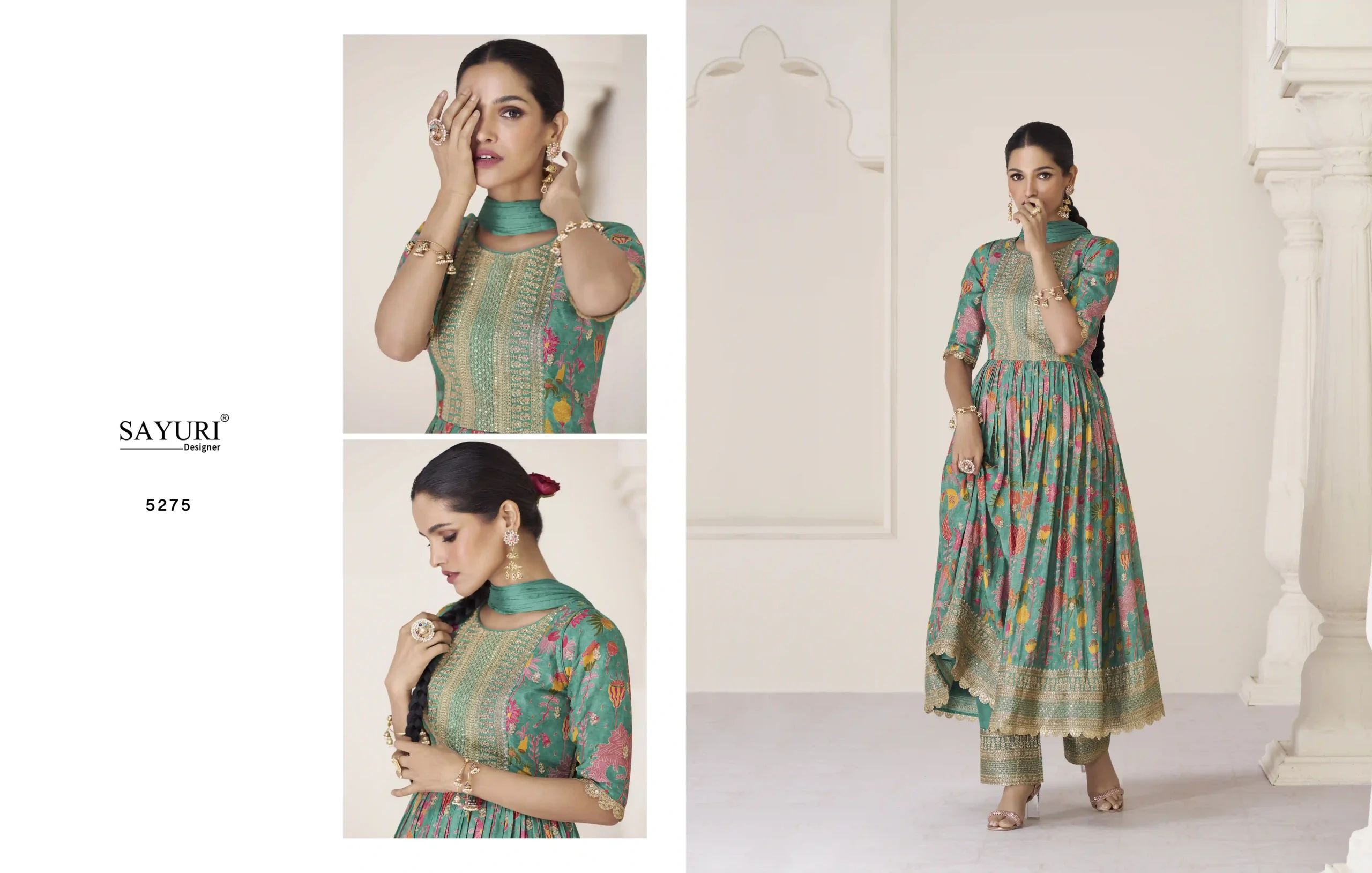 Sayuri Designer Phulaari Premium Organza Silk Wholesale Designer Readymade Salwar Suit Catalog — Wholesale Salwar Suits, Sayuri Designer wholesale from Surat — view 3